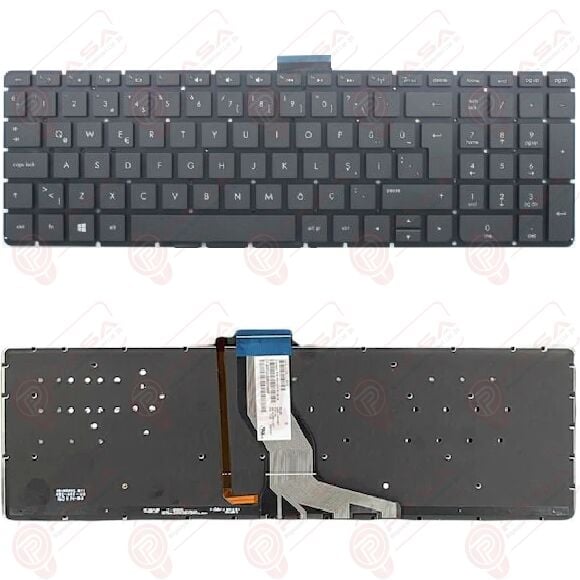 Hp PK131CR1A00, V150646ES1, SN6143, W7R28EA Klavye Tuş Takımı Tuş Seti Led Işıklı Siyah Türkçe
