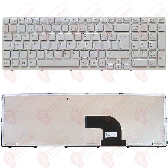 Sony Vaio SVE1511F4E, SVE1511HFXW Klavye Tuş Takımı Beyaz TR