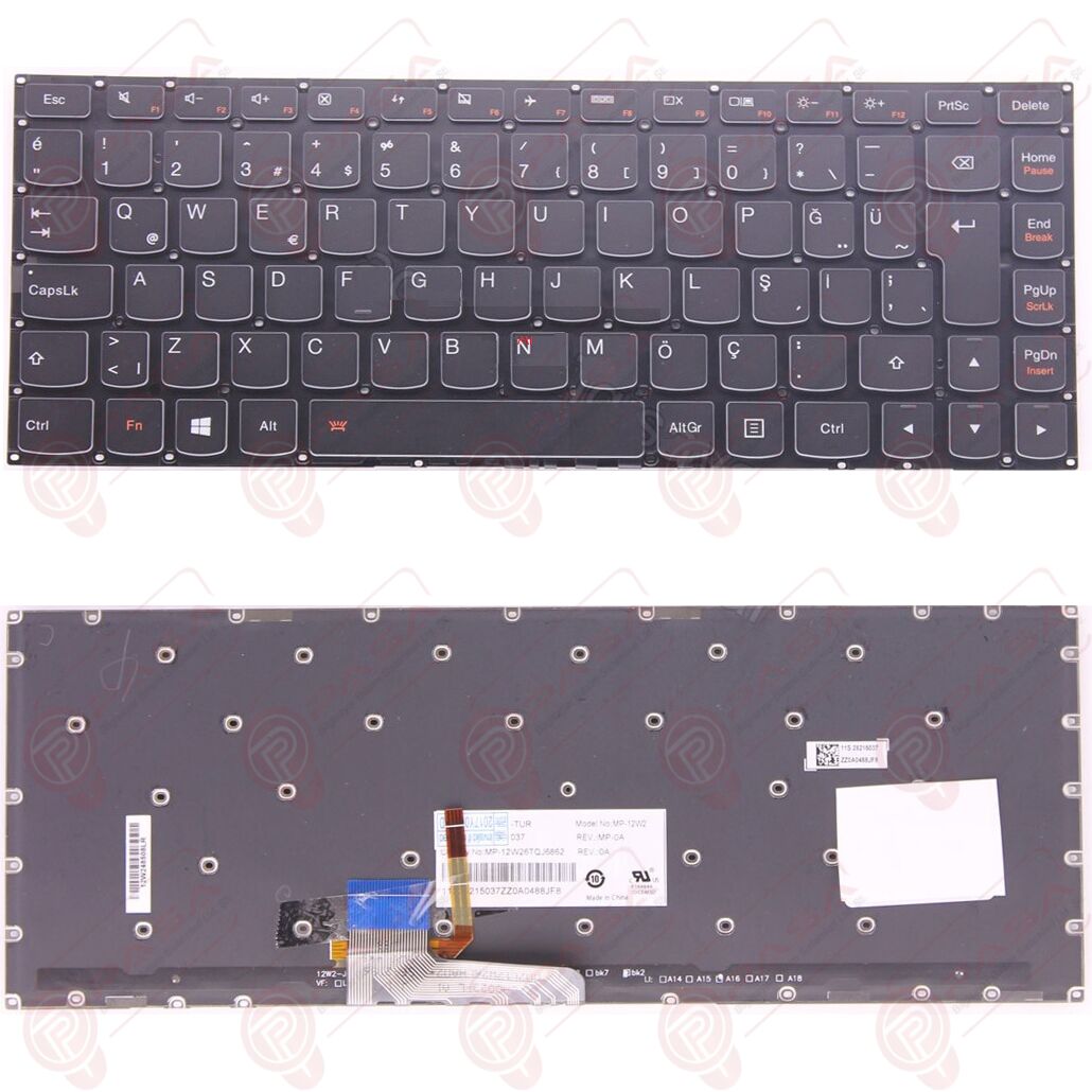Lenovo 5CB0H35591, 5CB0H35648, 5CB0K61113 Klavye Led Işıklı Siyah TR