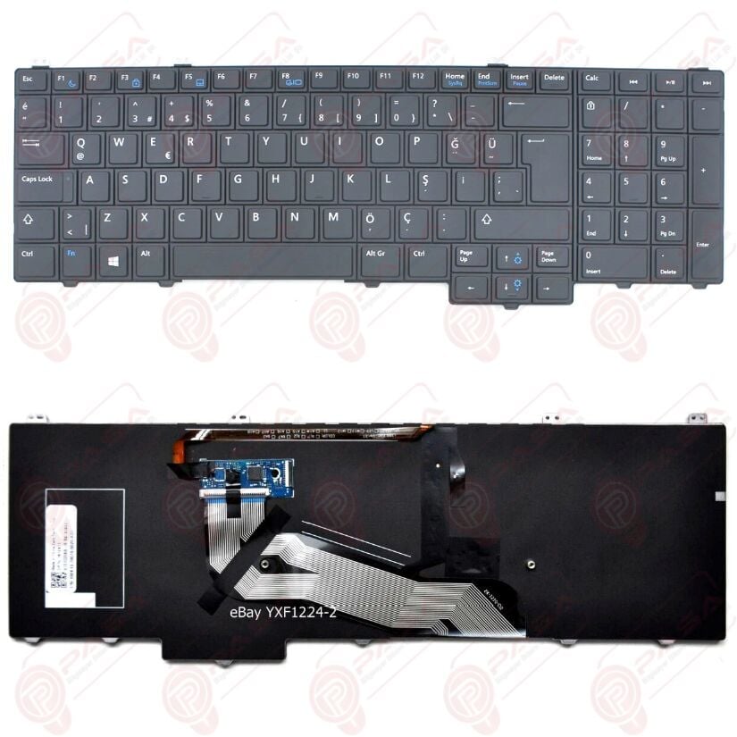 Dell P35F, P35F001 Klavye Tuş Takımı Tuş Seti Led Işıklı Siyah Türkçe