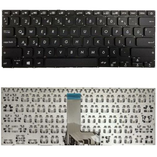Asus S409D, S409J, S409U Klavye Tuş Takımı Tuş Seti Siyah Türkçe