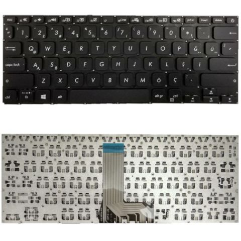 Asus S409D, S409J, S409U Klavye Tuş Takımı Tuş Seti Siyah Türkçe