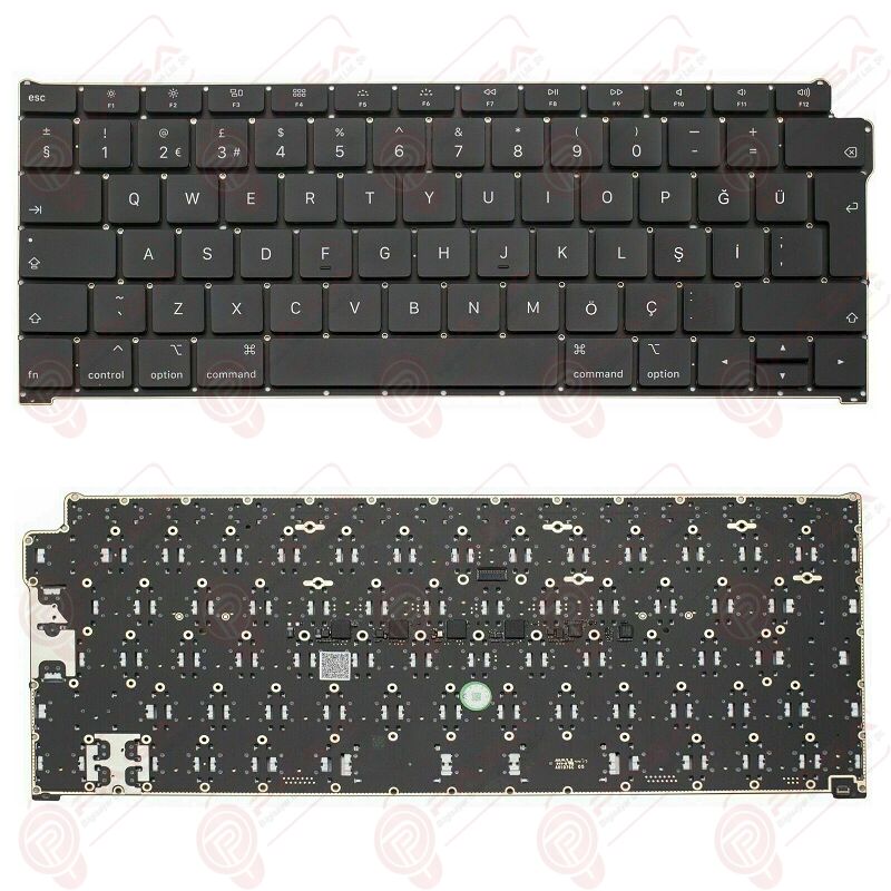 Apple MacBook Air MVFH2LL/A, MVFH2TU/A, MVFJ2LL/A, MVFJ2TU/A Klavye Tuş Takımı Tuş Seti Siyah Türkçe