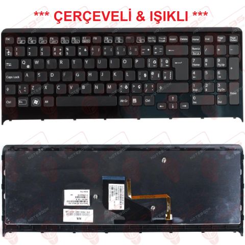 Sony Vaio VPCF22J1E, VPCF22L1E, VPCF22M0E Klavye Siyah TR