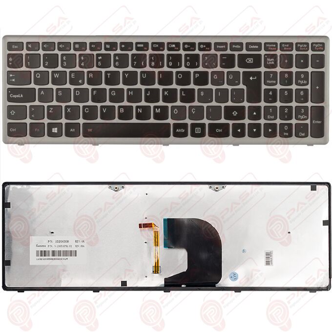 Lenovo V136520EK, V-136520EK-TR Klavye Led Işıklı Gri TR
