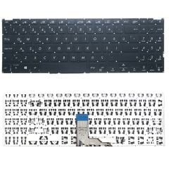 Asus D509B, D509BA, D509D, D509DA, D509DJ Uyumlu Klavye Tuş Takımı Tuş Seti Siyah Türkçe
