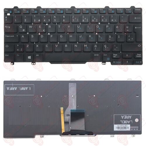 Dell PK1313O1A00, PK1313O3A00, PK1313O3B00 Klavye Tuş Takımı Tuş Seti Led Işıklı Siyah Türkçe
