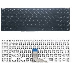 Asus D509DJ-BR047T, D509DJ-BR062T, D509DJ-BR224T Uyumlu Klavye Tuş Takımı Tuş Seti Siyah Türkçe