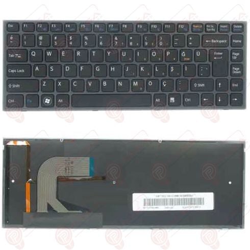 Sony Vaio VPCS12D7E, VPCS12J1E Klavye Led Işıklı Siyah TR