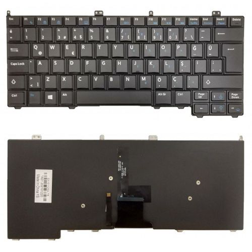 Dell Latitude E7420 Klavye Tuş Takımı Tuş Seti Led Işıklı Siyah Türkçe