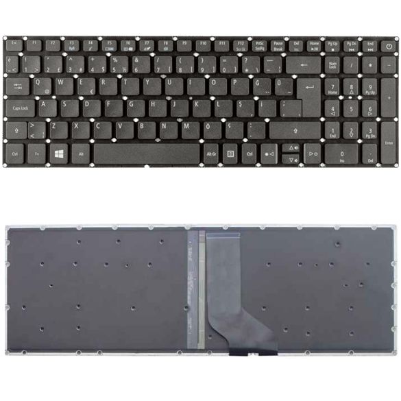 Acer Aspire A315-53G-3512, A315-53G-35GJ Uyumlu Klavye Tuş Takımı Tuş Seti Led Işıklı Siyah Türkçe