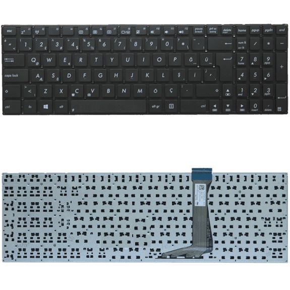 Asus E502NA-GO001T, E502NA-GO021T, E502SA-XX219T, E502SA-XX221T Klavye Tuş Takımı Tuş Seti Siyah TR
