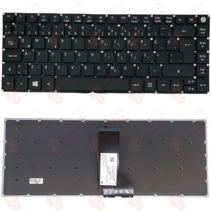 Acer Aspire E5-452, E5-452G Klavye Tuş Takımı Tuş Seti Led Işıklı Siyah Türkçe