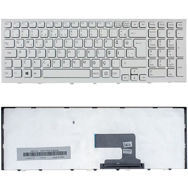 Sony Vaio VPCEH2C1E, VPCEH2C4E, VPCEH2C5E Klavye Beyaz TR