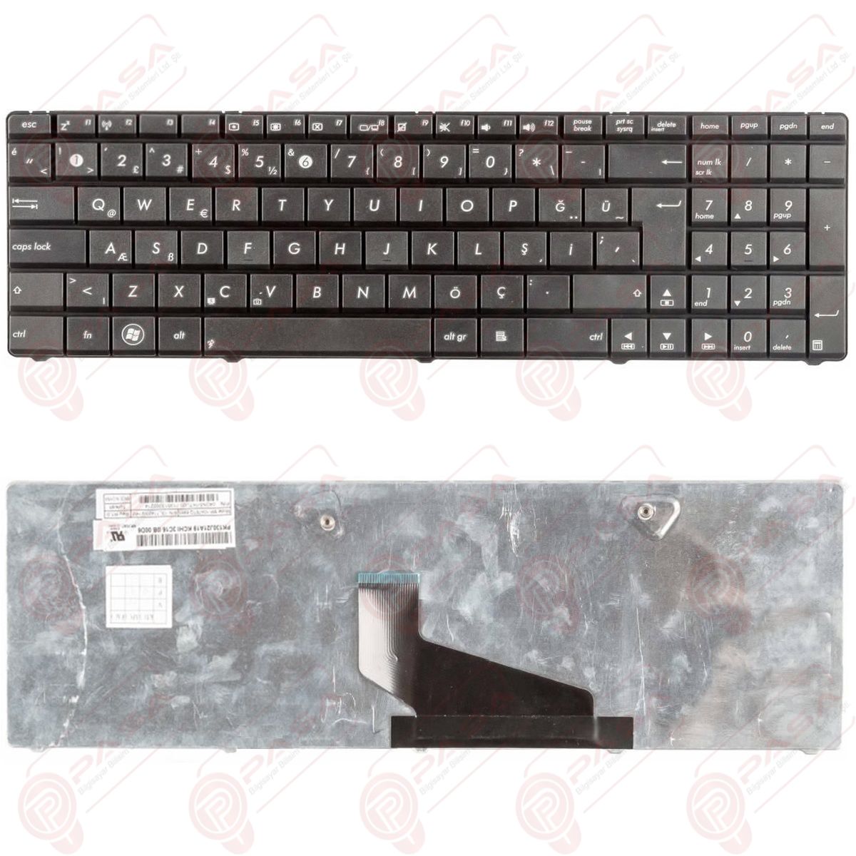 Asus K73B, K73BR, K73BY, K73T, K73TA, K73TK Uyumlu Klavye Tuş Takımı Türkçe