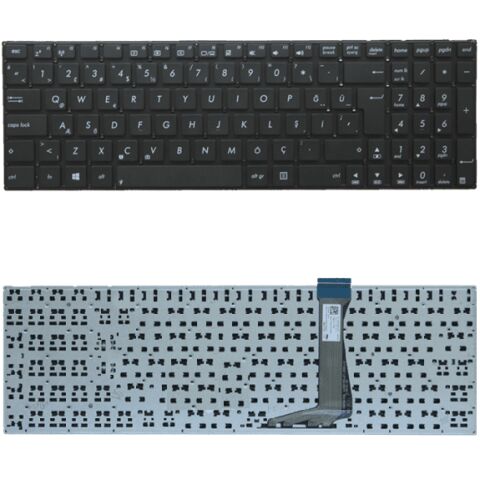 Asus X502M, X502MA, X502N, X502NA, X502S, X502SA Klavye Tuş Takımı Tuş Seti Siyah Türkçe