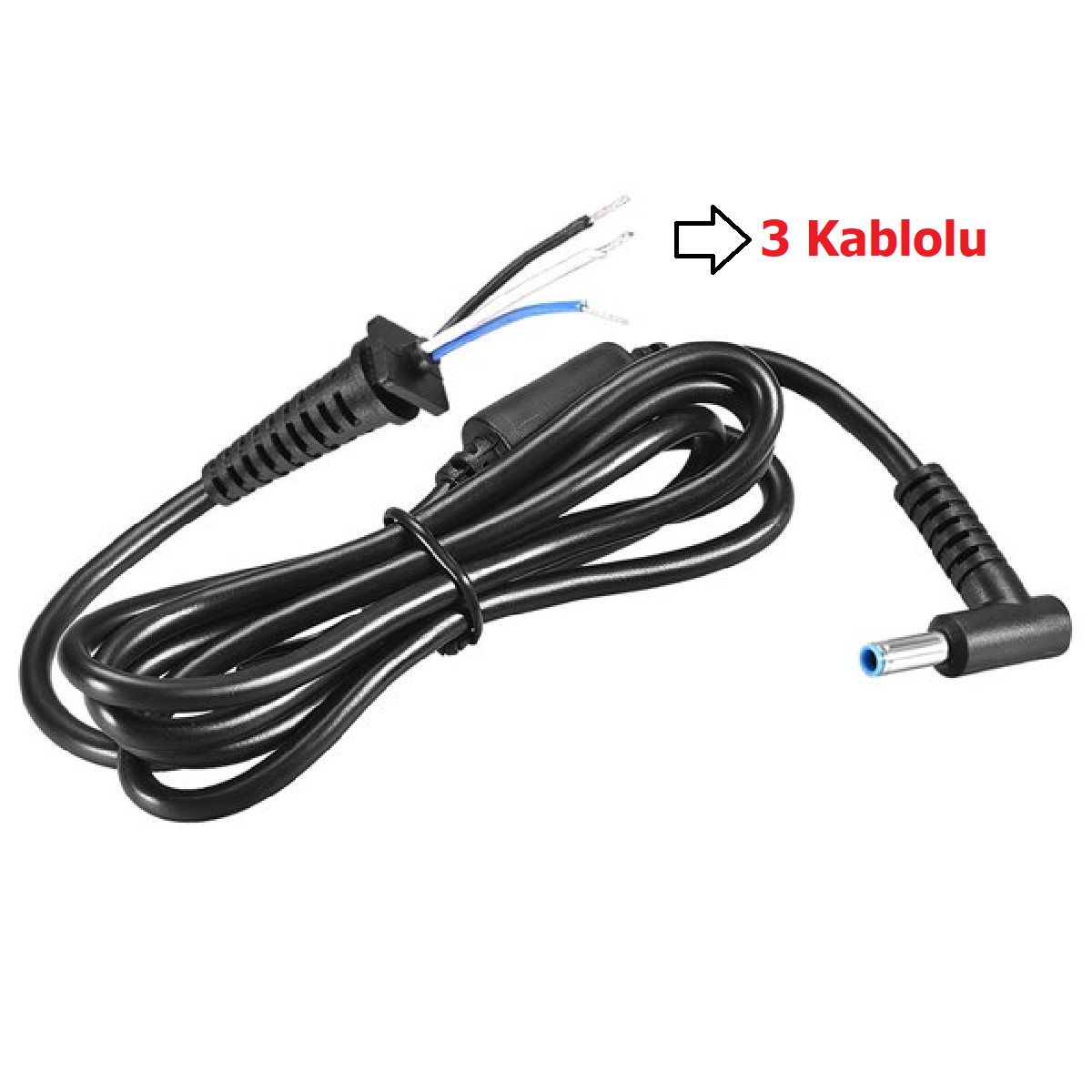 Hp Pavilion 15-CS3014NT, 15-CS3065ST, 15-CS3067ST Uyumlu Adaptör Kablosu 3 Kablolu Dc Kablo