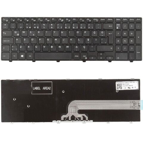 Dell Vostro 3562, 15-3562, 15 3562 Klavye Tuş Takımı Tuş Seti Siyah Türkçe