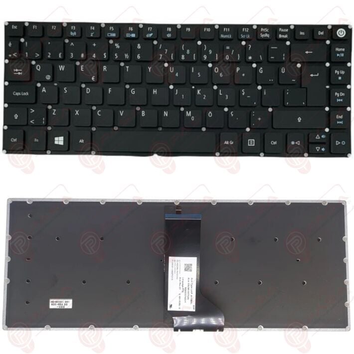 Acer NKI14170JT, NKI14170KC, NSK-RD4SQ, NSK-RD1SC Klavye Tuş Takımı Tuş Seti Led Işıklı Siyah Türkçe