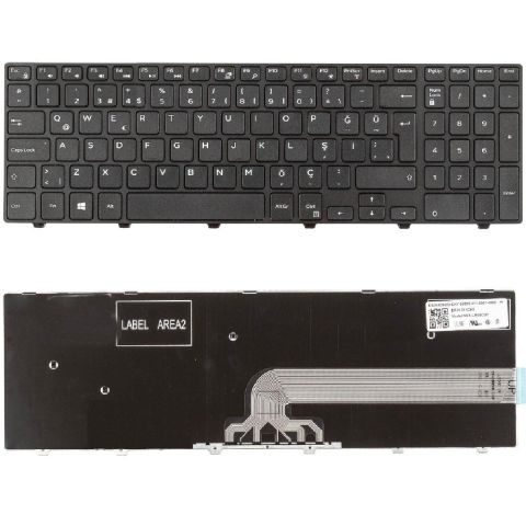 Dell Vostro 3565, 15-3565, 15 3565 Klavye Tuş Takımı Tuş Seti Siyah Türkçe