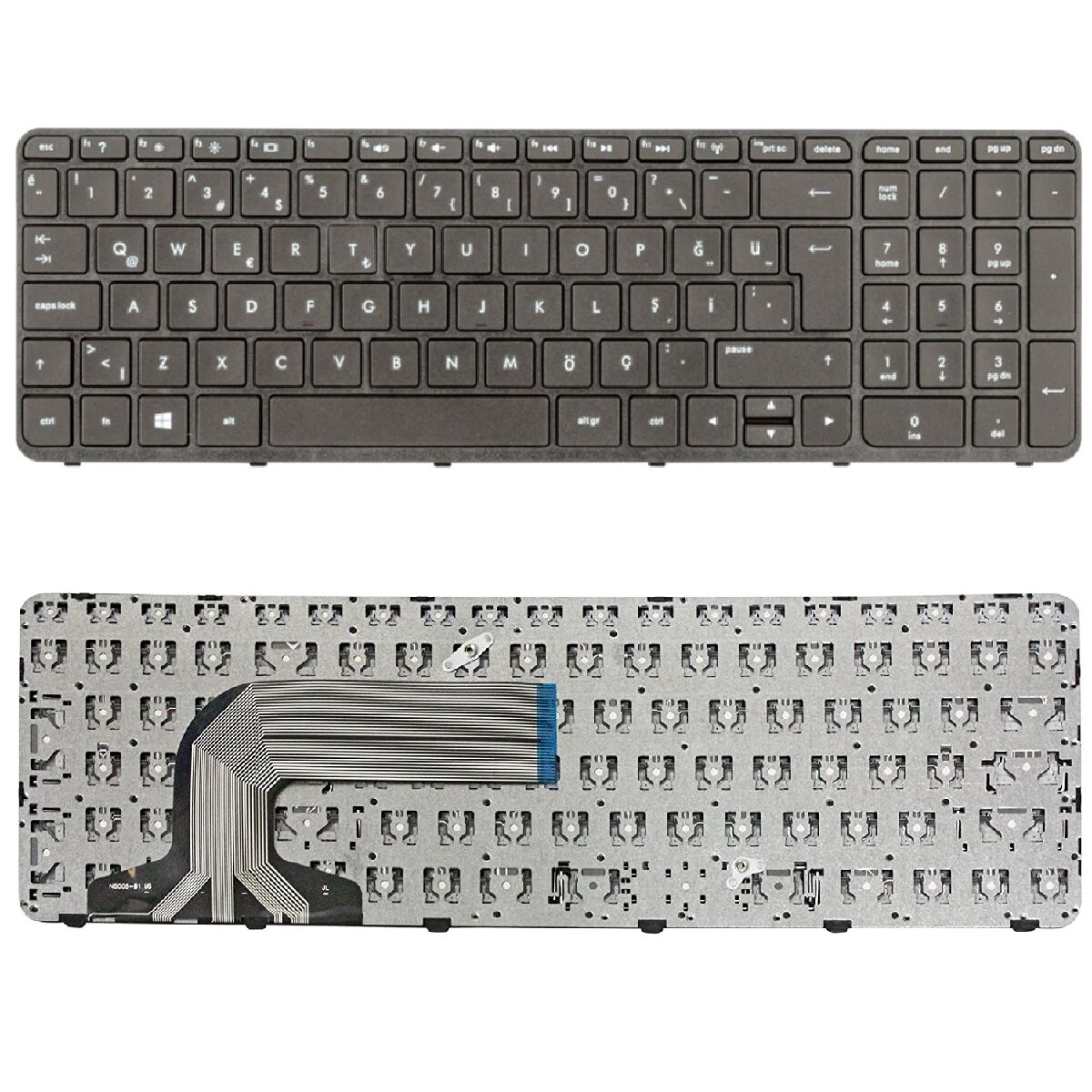 Hp 15-G209NT, 15-G210NT Klavye Tuş Takımı Tuş Seti Siyah Türkçe