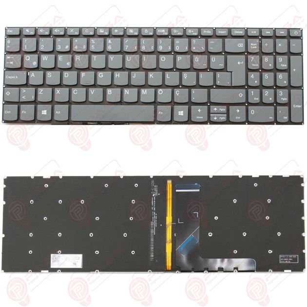 Lenovo 5CB0R20217 Klavye Led Işıklı Gri TR
