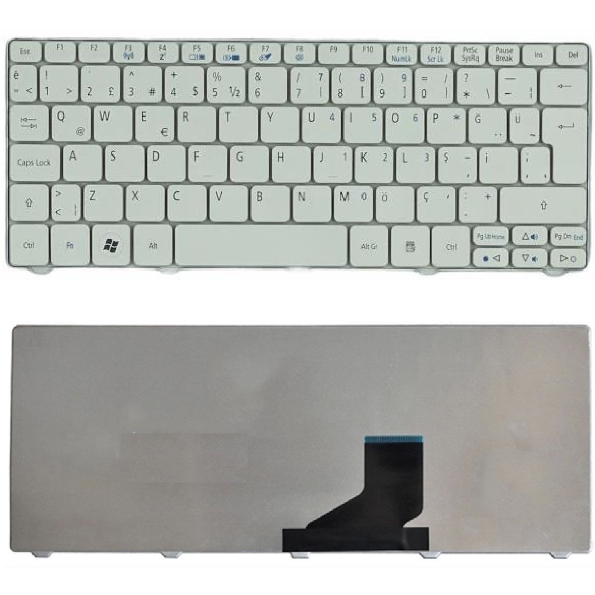 Packard Bell EasyNote ME69BMP Klavye Beyaz Tuş Takımı Tuş Seti Türkçe