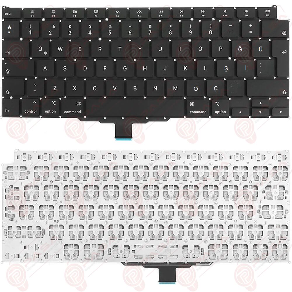 Apple MacBook Air MWTK2LL/A, MWTK2TU/A, MWTL2LL/A, MWTL2TU/A Klavye Tuş Takımı Tuş Seti Siyah Türkçe