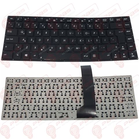 Asus S405CA-RH51 Klavye Tuş Takımı Q Siyah Renk Türkçe Keyboard