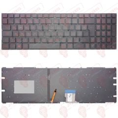 Asus G502V, G502VM, G502VS, G502VT, G502VY Klavye Kırmızı Tuş Takımı Tuş Seti Led Işıklı Türkçe