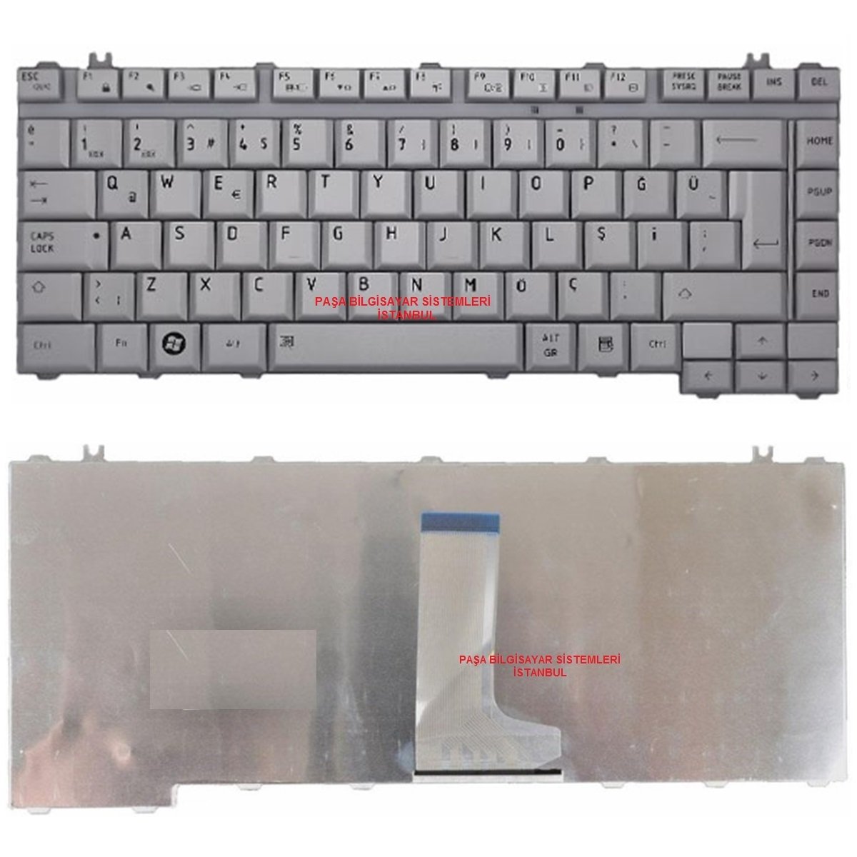 TOSHİBA SATELLİTE L450-17F, L450-17G KLAVYE, TUŞ TAKIMI GÜMÜŞ TR