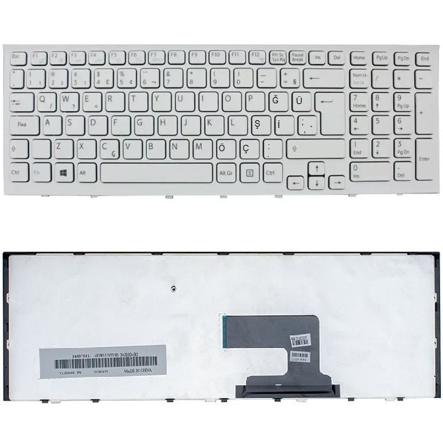 Sony Vaio VPCEH2P1E, VPCEH2S1E, VPCEH2S1R Klavye Beyaz TR