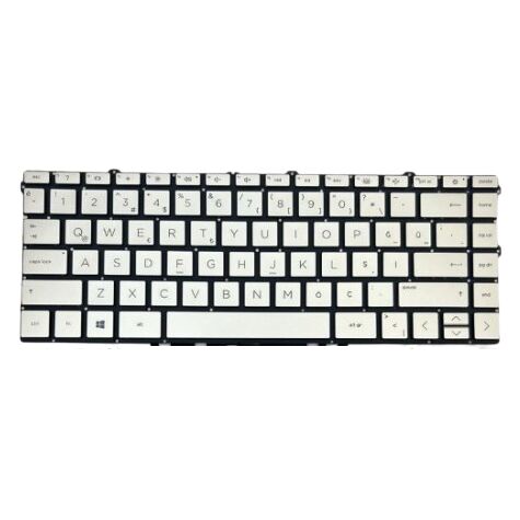 Hp Pavilion 14-EC0009NT, 4H0R5EA Uyumlu Klavye Led Işıklı Gri Tuş Takımı Tuş Seti Türkçe