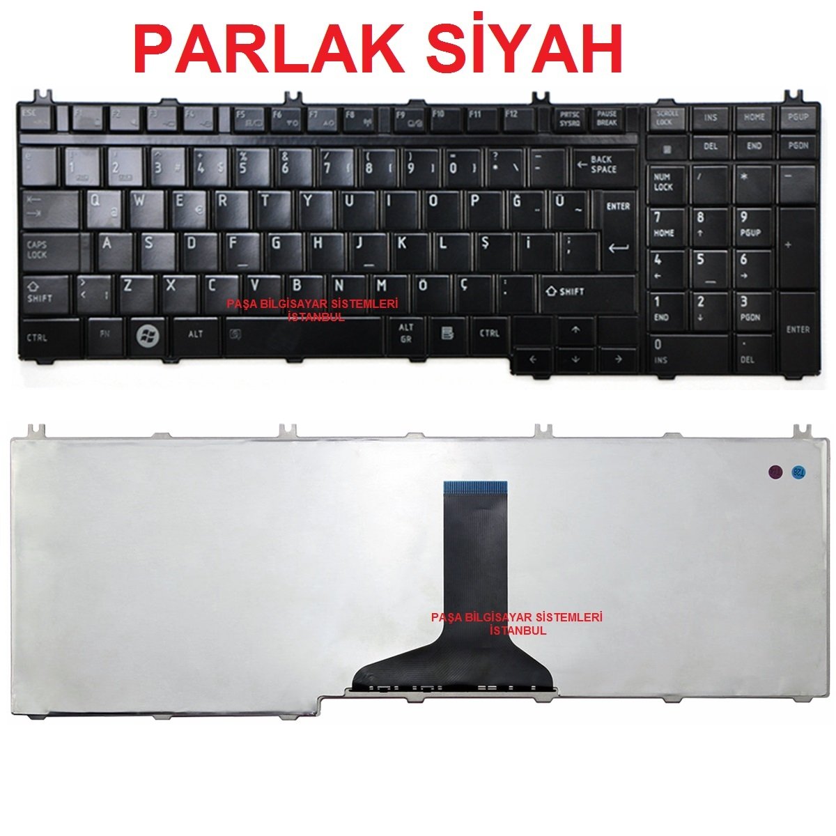 TOSHİBA SATELLİTE L505-141, L505-14K KLAVYE, TUŞ TAKIMI PARLAK Sİ