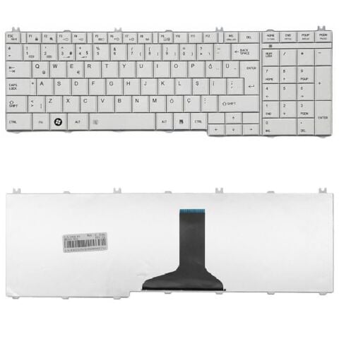Toshiba Satellite L750-21X, L750-21Z, L750-220, L750-221 Klavye Beyaz Tuş Takımı Tuş Seti Türkçe