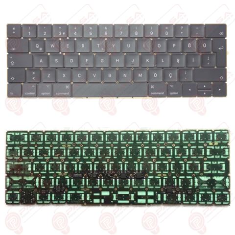 Apple MacBook Pro EMC 3162, EMC3162, EMC 3163, EMC3163 Klavye Tuş Takımı Tuş Seti Siyah Türkçe