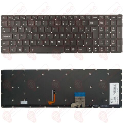 Lenovo 5CB0F78802, 5CB0F78804 Klavye Led Işıklı Siyah TR