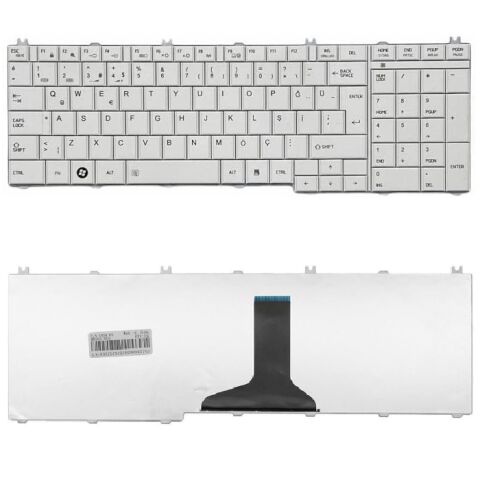Toshiba Satellite L750D-1F2, L750D-1F3, L750D-1F5, L750D-1G9 Klavye Beyaz Tuş Takımı Tuş Seti Türkçe