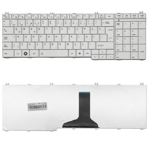 Toshiba Satellite L755-129, L755-12D, L755-12K, L755-12P Klavye Beyaz Tuş Takımı Tuş Seti Türkçe