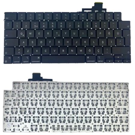 Apple MacBook Pro A2779 2023 EMC 8102, EMC-8102, EMC8102 Uyumlu Klavye Siyah Türkçe Büyük Enter