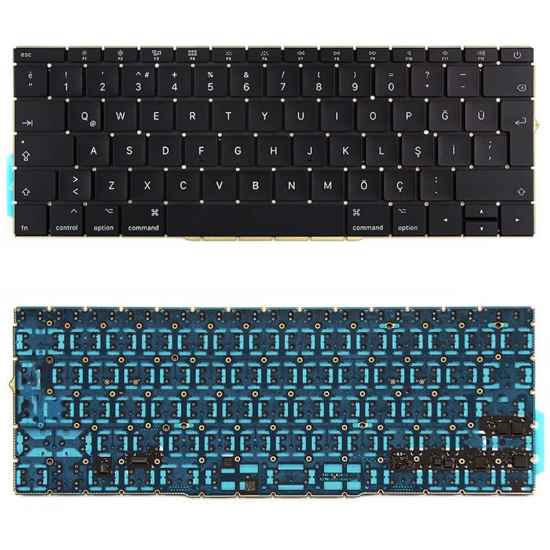 Apple Macbook Pro EMC 2978, EMC2978, EMC 3164, EMC3164 Uyumlu Klavye Tuş Takımı Siyah Türkçe
