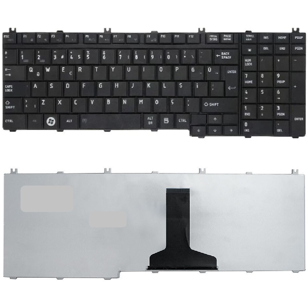 Toshiba Satellite X300-13R, X300-14X Klavye Tuş Takımı Tuş Seti Siyah Q TR