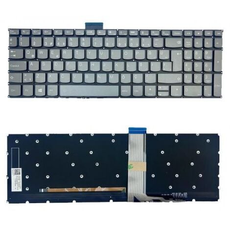 Lenovo ideaPad 3-15ADA6, 82KR Uyumlu Klavye Led Işıklı Gri Tuş Takımı Tuş Seti Türkçe