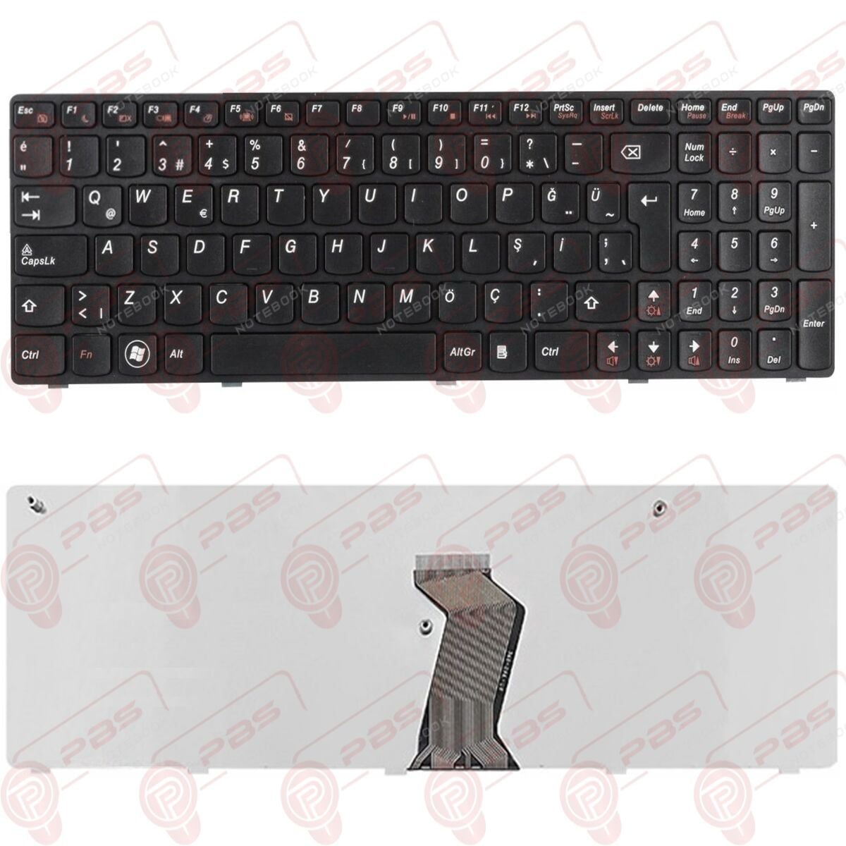 Lenovo G565, G565A, G565G, G565L, G565M Klavye Çerçeveli Tip Siyah TR