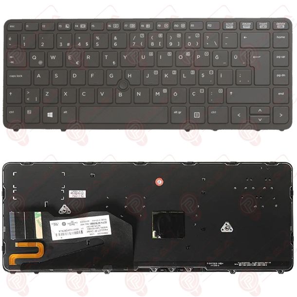 Hp EliteBook 855 G2 Klavye Tuş Takımı Tuş Seti Led Işıklı Siyah Türkçe