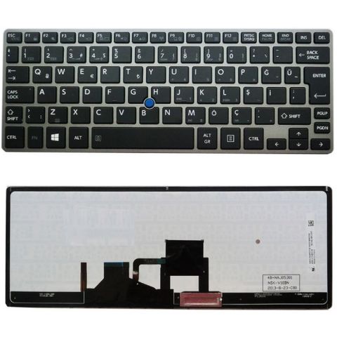Toshiba G83C000E33TR, NSK-V11BN Klavye Siyah Işıklı TR