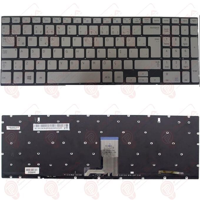 Samsung NP770Z5E, NP770Z5E-S01TR Klavye Led Işıklı Gri Tuş Takımı Tuş Seti Türkçe