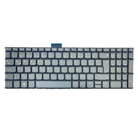 Lenovo ideaPad Slim 7-15ITL05, 82AF Uyumlu Klavye Led Işıklı Gri Tuş Takımı Tuş Seti Türkçe