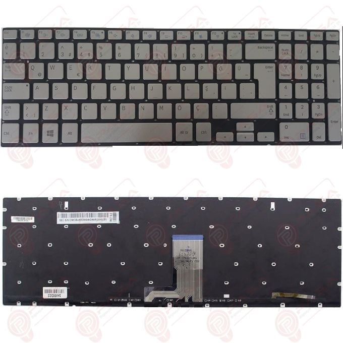 Samsung NP870Z5G, NP870Z5G-S01TR, NP870Z5G-S02TR Klavye Led Işıklı Gri Tuş Takımı Tuş Seti Türkçe