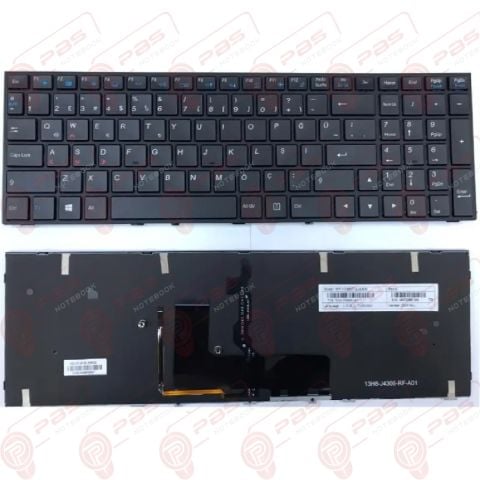 Monster P650, P650SE, P650SG Klavye Tuş Takımı Işıklı TR Siyah